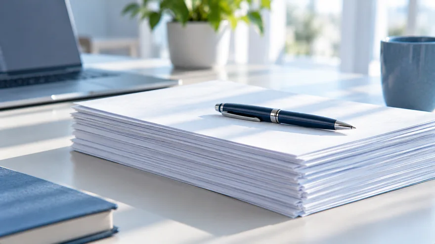 LUGAS-Limit erhöhen – Unterlagen und Stift auf dem Schreibtisch